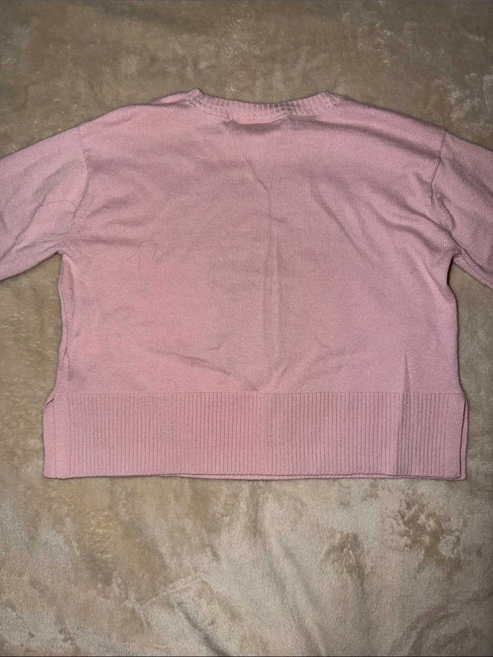 Gap Disney Pink Minnie Graphic Sweater with Black Accents